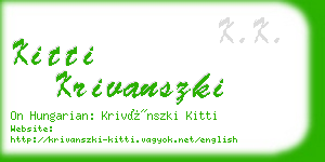 kitti krivanszki business card